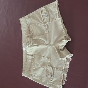 Mudd Tan Frayed Jean Shorts Size 7